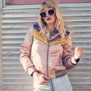 Classic Rock Culture Rising Sun Bomber Jacket Size Small